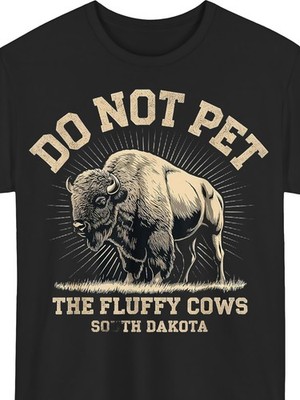 Unisex 180G Pure Cotton T-Shirt - South Dakota Bison Wildlife Graphic Tee with