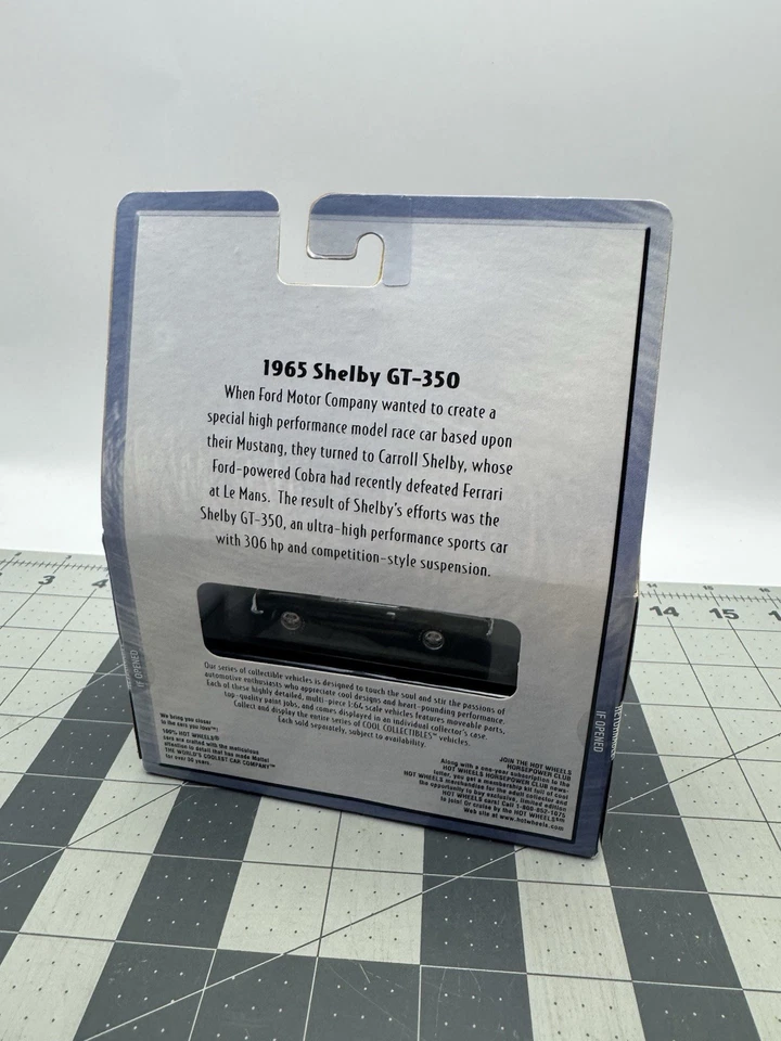 HOT WHEELS 2000 100% CAJA NEGRA COLECCIONABLES 65 "HERTZ" SHELBY GT-350 DIFÍCIL DE ENCONTRAR - ¡RARO! Foto 3 de 4