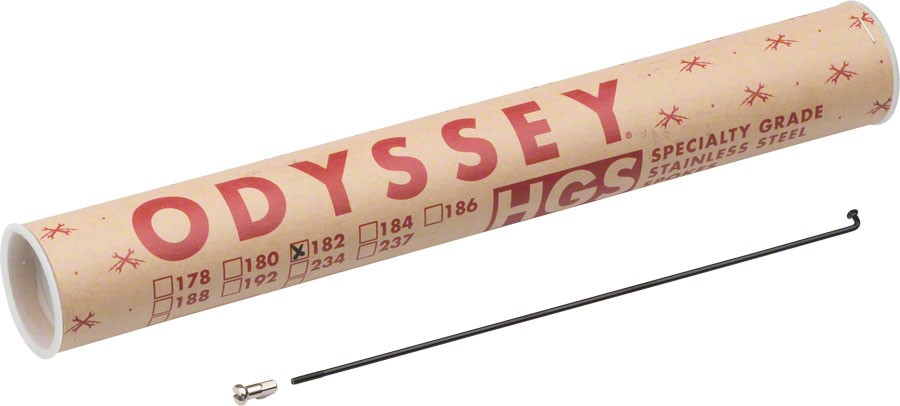 Спицы Odyssey HGS для BMX из нержавеющей стали 14g Черные 182 мм с ниппелями 40 шт 5890₽