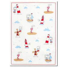 Geschirrtuch Spültuch 50 x 70 cm Wattwurm Baumwolle Küchentuch Druckmotiv Kracht