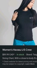 Authentic TAIGA Rapid Dry Rash Guard Swim Woman Black Long Sleeve SPF 50 Surf