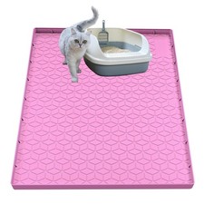 Jacooxi Cat Litter Mat, Silicone Large Cat Mat for Litter Box - 34x22 in, Wat...