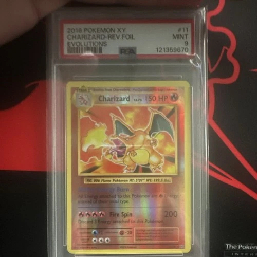 Charizard 11/108 Evolutions Holo Rare Reverse Holo PSA 9 Pokémon Card 2016