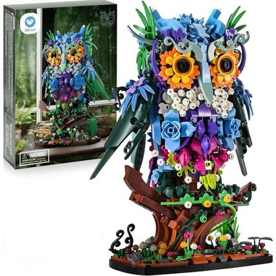 1358Teile Hooter Eule Bausteine Botanische Sammlung für Wohnzimmer Arbeitszimmer