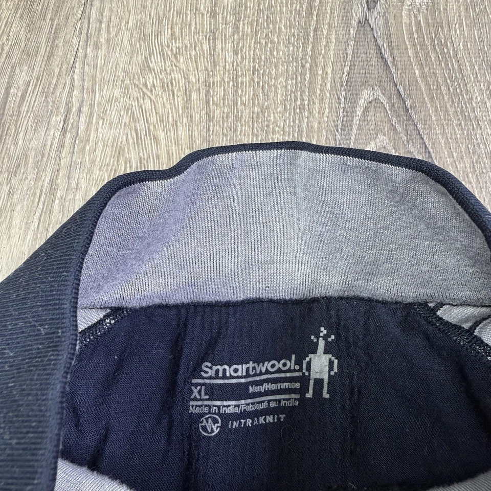 Smartwool Intraknit Merino Tech 1/4 Zip Sweater Blue/Gray Men’s Size XL - Image 4 of 4