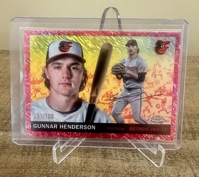 Gunnar Henderson - 2025 Topps Chrome Platinum Fuchsia Toile Cream Shimmer /100