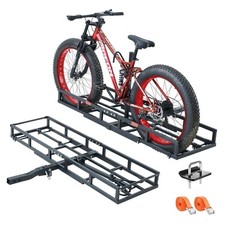 Hitch-Mount Bike Rack for Ebike Heavy-Duty - Comes with Cargo Carrier Fits 2 ...
