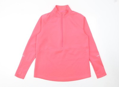 Dunnes Stores Damenpullover Sweatshirt rosa 1/4-Reißverschluss Größe 12 UK