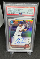 2022 Bowman Chrome Draft Chase DeLauter Refractor /499 Auto PSA 10 #CDA-CD
