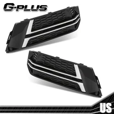 Fit For 2016-2018 Audi A4 B9 S-Line Bumper Grille Front Fog Light Cover Pair