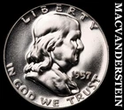 1957 Silver Franklin Half Dollar - Choice Gem Proof  Lustrous  #G9197