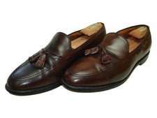 Men s 12 EE ALLEN EDMONDS Grayson Shell Cordovan Tassel Loafers Dress Shoes USA