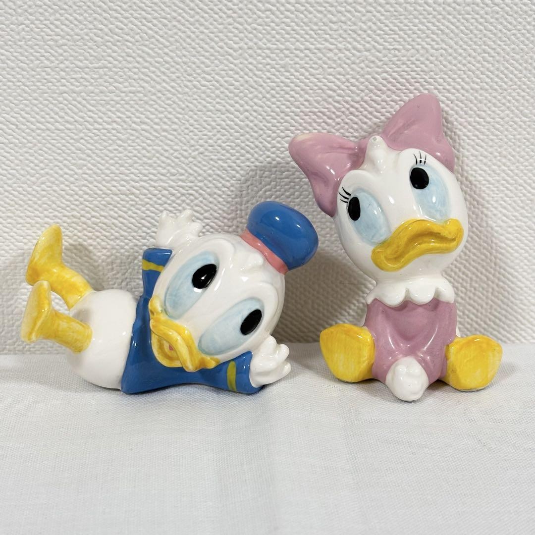 Ceramic Baby Donald and Daisy Figurines Vintage Collectible Disney