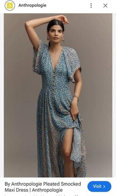 new ANTHROPOLOGIE maeve pleated smocked maxi dress | eBay new ANTHROPOLOGIE maeve pleated smocked maxi dress | eBay