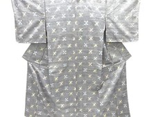 7584912: JAPANESE KIMONO / TSUMUGI / WOVEN ABSTRACT