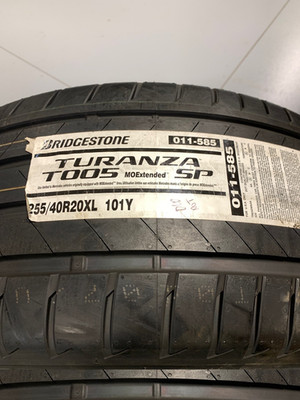 2 New 255 40 20 Bridgestone Turanza T005 MOE-SP Noise Cancelling Run Flat Tires