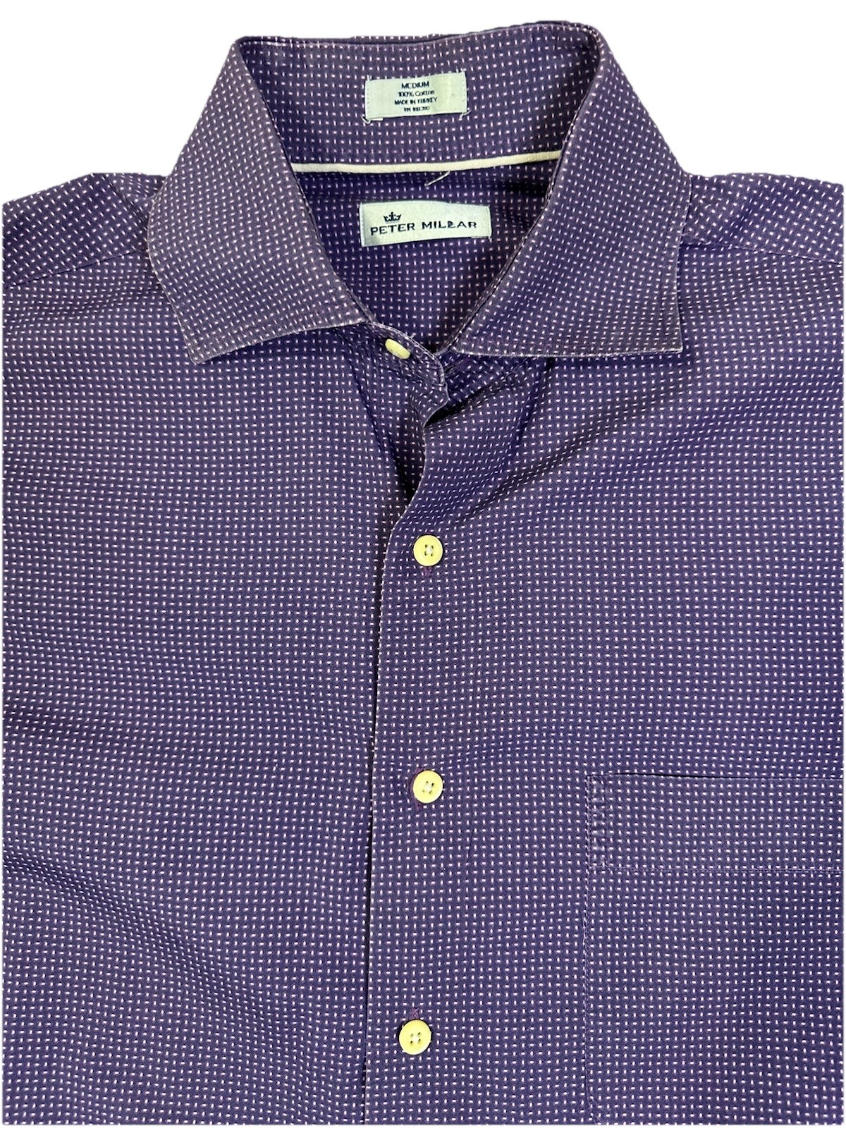 Peter Millar Men's Button Down LS Medium Purple G… - image 1