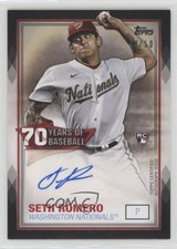2021 Topps 70 Years of Baseball Auto Black 44/50 Seth Romero #70YA-SR Auto 1p5