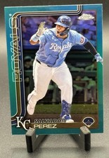 2025 Topps Chrome - Salvador Perez #114 Aqua Refractor /299 KC Royals