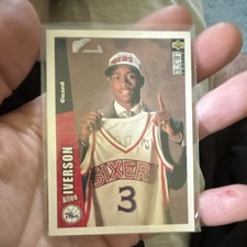 Upper Deck 1996-97 Collector's Choice Allen Iverson 76ers #301 Rookie Card. rookie card picture