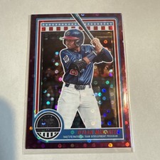 Dylan Minnatee 2025 Panini USA Baseball Stars & Stripes PURPLE Disco /99 RC