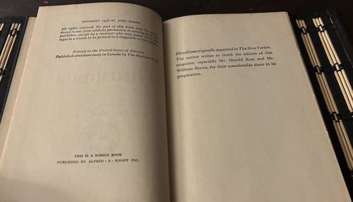 Hiroshima by John Hersey First Edition 1946 Borzoi Knopf Hardcover - Bild 6 von 6