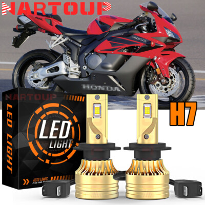 Nartoup Motorcycle H7 Canbus LED Headlight Bulbs For Honda CBR1000RR 2004-2019