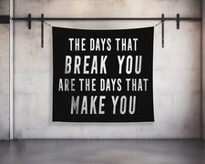 Motivational Gym Tapestry Inspirational Wall Art Flag Custom Banner