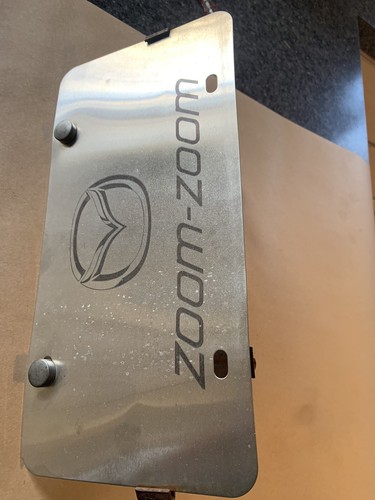 MAZDA OEM 99-2005 Miata FRONT License Plate Bracket W SS ZOOM ZOOM DISPLAY PLATE