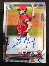 LUKE MURPHY Angels 2021 Bowman Chrome Draft 1st Rookie Card RC AUTO #CDA-LMU