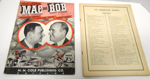 MAC AND BOB COUNTRY MOUNTAIN WESTERN COWBOY SONGS DELUXE SONGBOOK ROB GARDNER - 第 4/4 張圖片