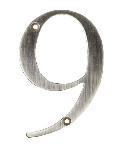 4" Tall Metal Silver Street Address Number - Picture 7 of 20