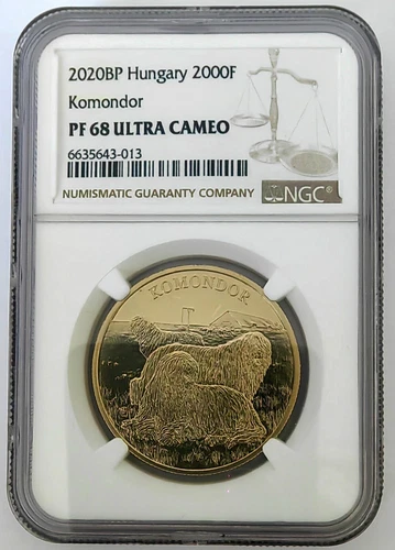 HUNGARY 2000 FORINT KOMONDOR SHEPHERD DOG NGC PF 68 ULTRA CAMEO 2020