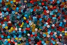 Crow Pony Glass Beads 9 mm MULTI COLOR Pack of a 100 Beads, Indian Crafts Bead
