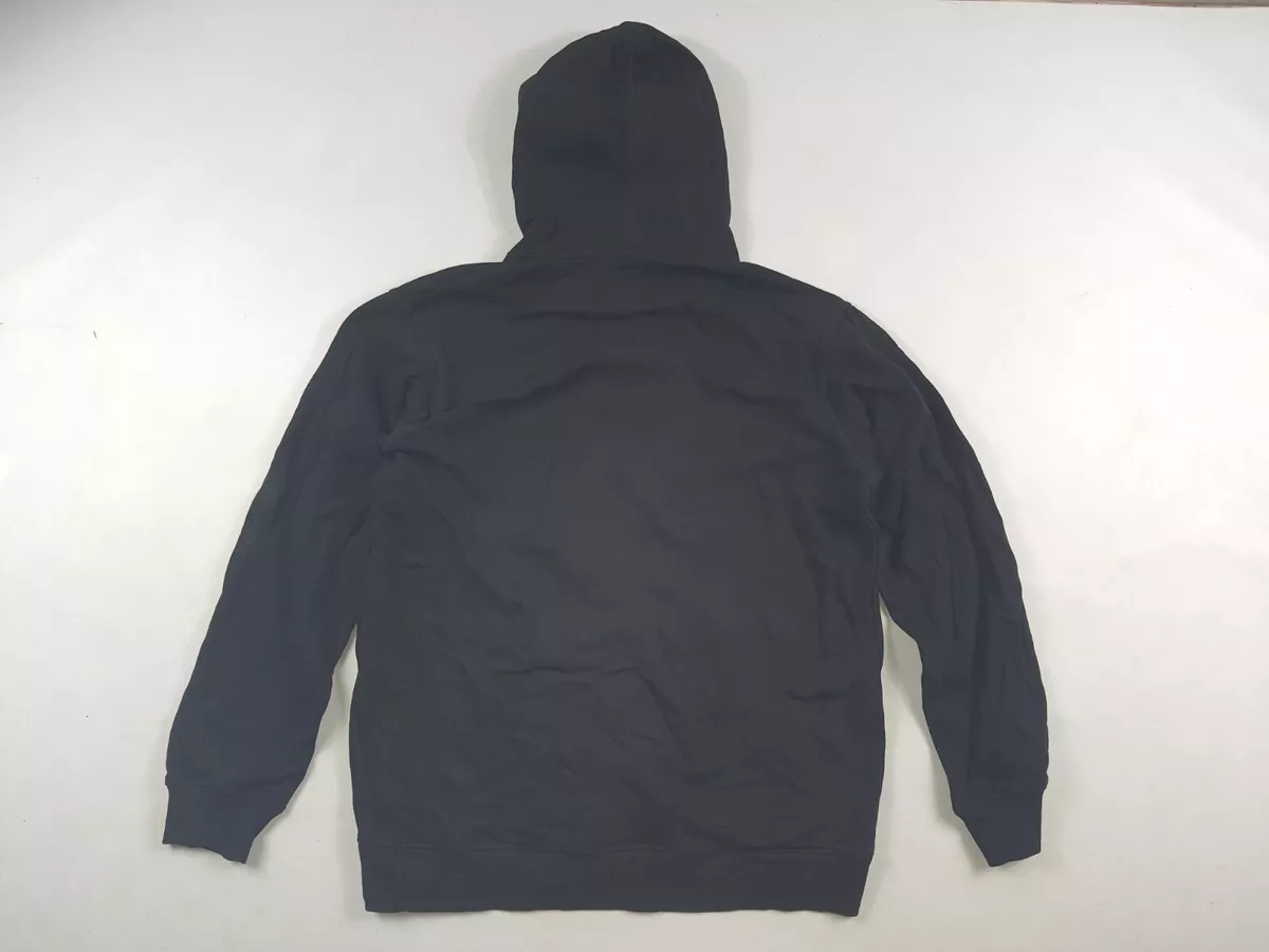 vintage Dickies Hoodie Mens Black Pockets Hooded Logo Jumper Long