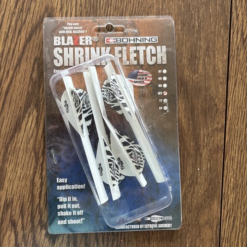 Bohning QuikFletch Shrink True Fletch White Tiger Blazer Open Pkg. Missing 2