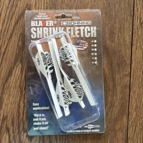 Bohning QuikFletch Shrink True Fletch White Tiger Blazer Open Pkg. Missing 2