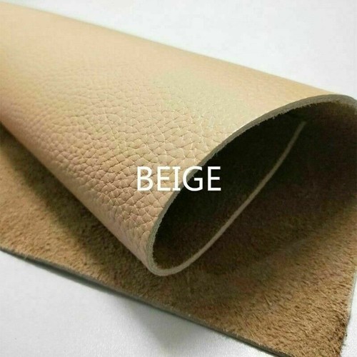 First Layer Cowhide Real Genuine Leather Fabric Scrap Material Hide Cut Beige - Picture 4 of 17