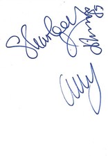 Texas band autographs signed 10x15 cm index card