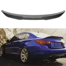 For 2014-23 Infiniti Q50 Highkick Duckbill Rear Trunk Spoiler Wing Carbon Fibre
