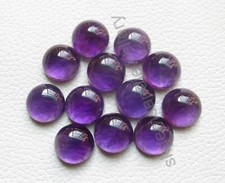 Natural Amethyst Round Calibrated Gemstone Cabochon For Jewelry Making