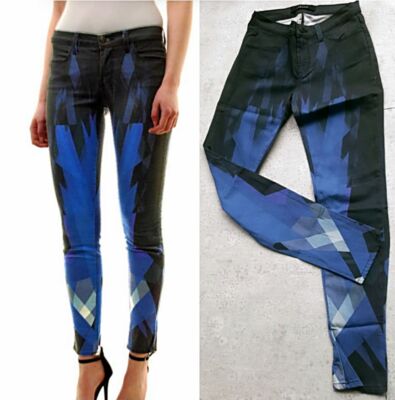 J Brand super skinny 620 jeans size 25 mid-rise facet print NWT $228