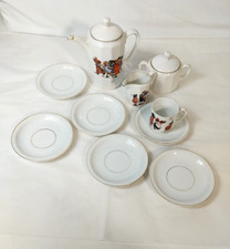 Germany Porcelain Child's Tea Set with Gold Trim - 10 pc