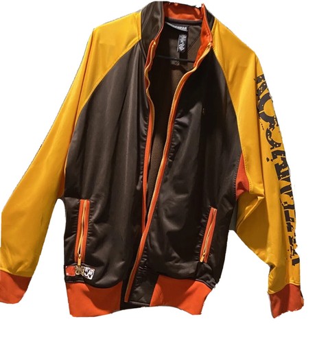 Giacca da pista marrone cioccolato Rocawear da uomo retrò, nuova era hip hop è tempo di soldi