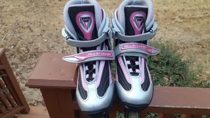 Rollerblades-Adjustable-4-5-6-7-BladeRunner-Dynamo-Roller-Skates-Silver-Pink-Blk