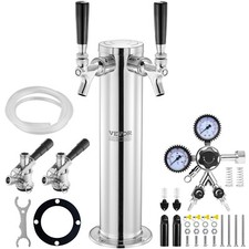 VEVOR Kit Spillatore per Birra a Doppio Rubinetto Torre per Birra S-System