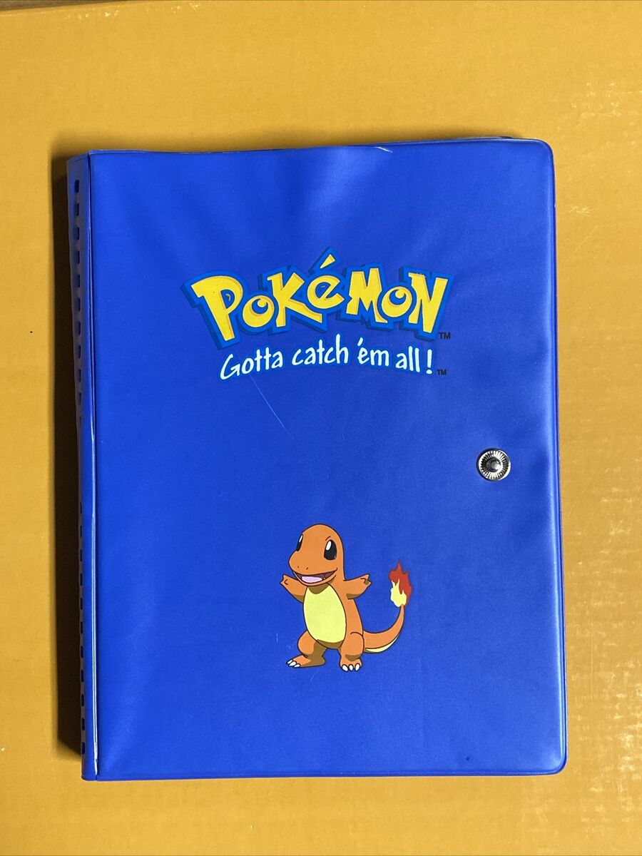 Vintage Pokemon Blue Charmander Card Binder Album Book Holder 1999 Original