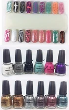 CHINA GLAZE CRACKLE SHATTER NAIL POLISH CRACKLE GLAZE COLLECTION ALL COLORS!!