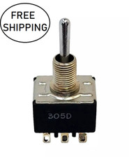 (25x) 3PDT On-None-On 5A 120VAC / 28VDC - 2A - 250VAC Toggle Switch - Solder
