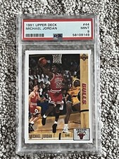 PSA 9 MINT BASKETBALL CARD 1991 UPPER DECK MICHAEL JORDAN HOF CHICAGO BULLS 44